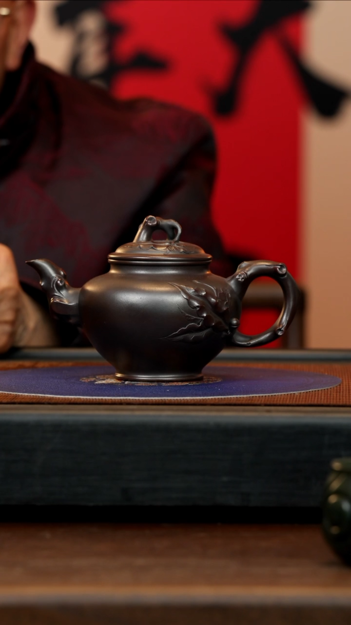 【闪购商品】紫砂茶壶ZCP 紫檀泥 报春 370cc