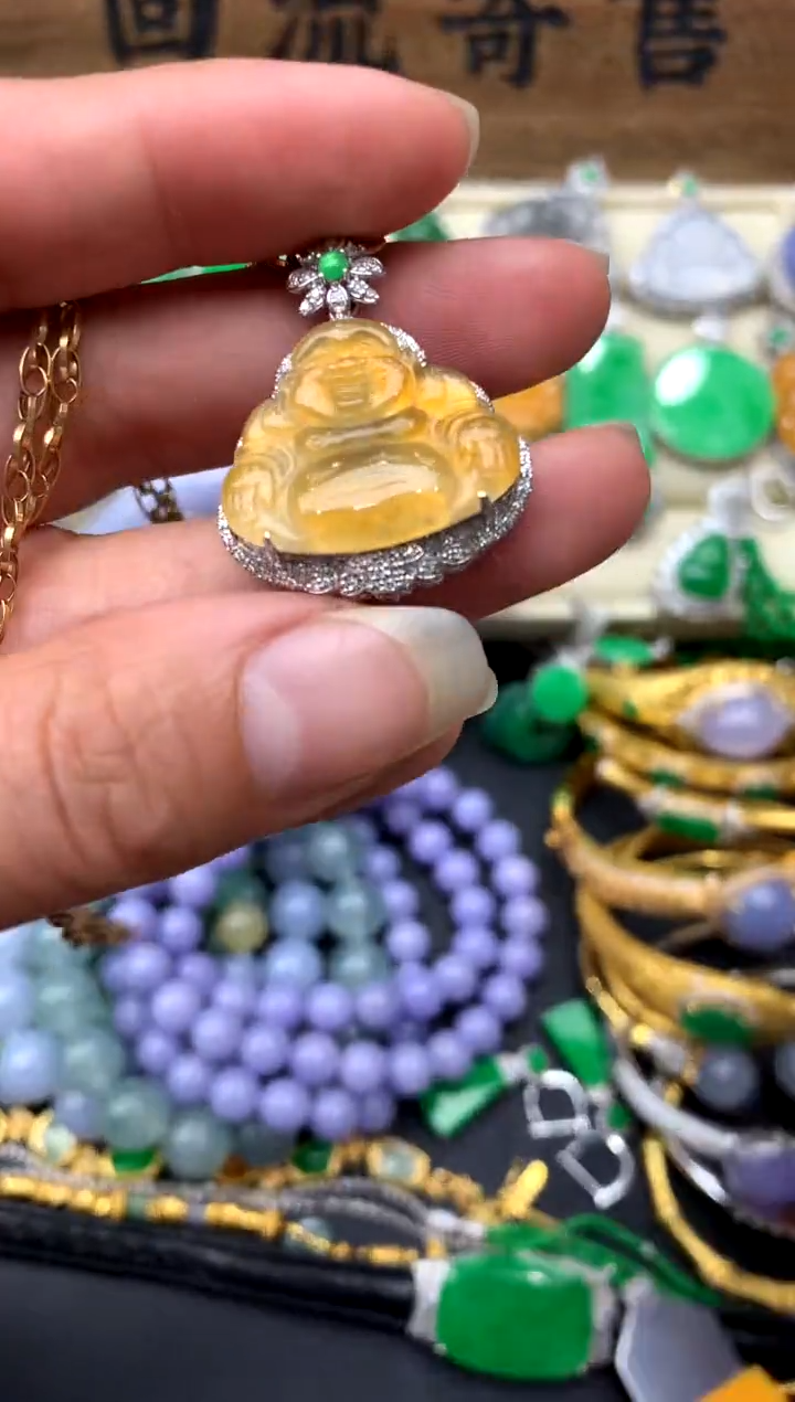 【闪购商品】翡翠颈饰18K金镶嵌210-中国好珍宝