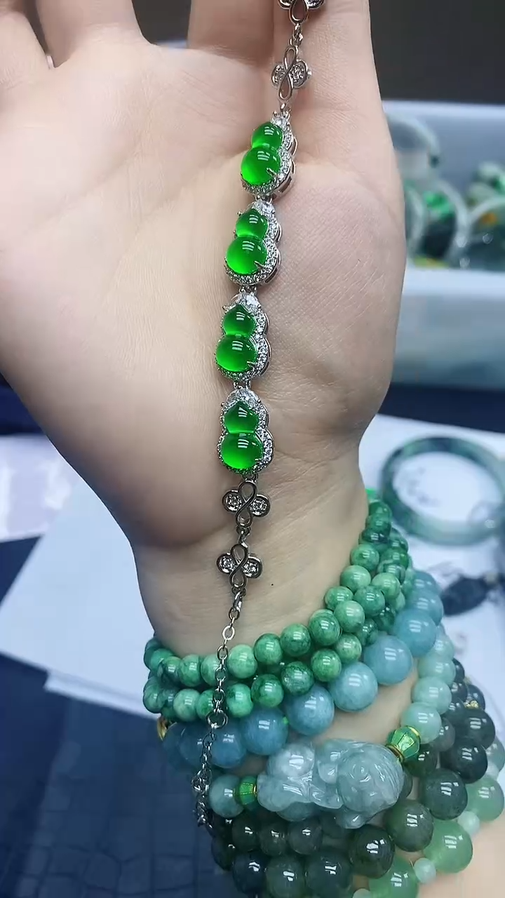 未镶嵌手链翡翠葫芦手链h372