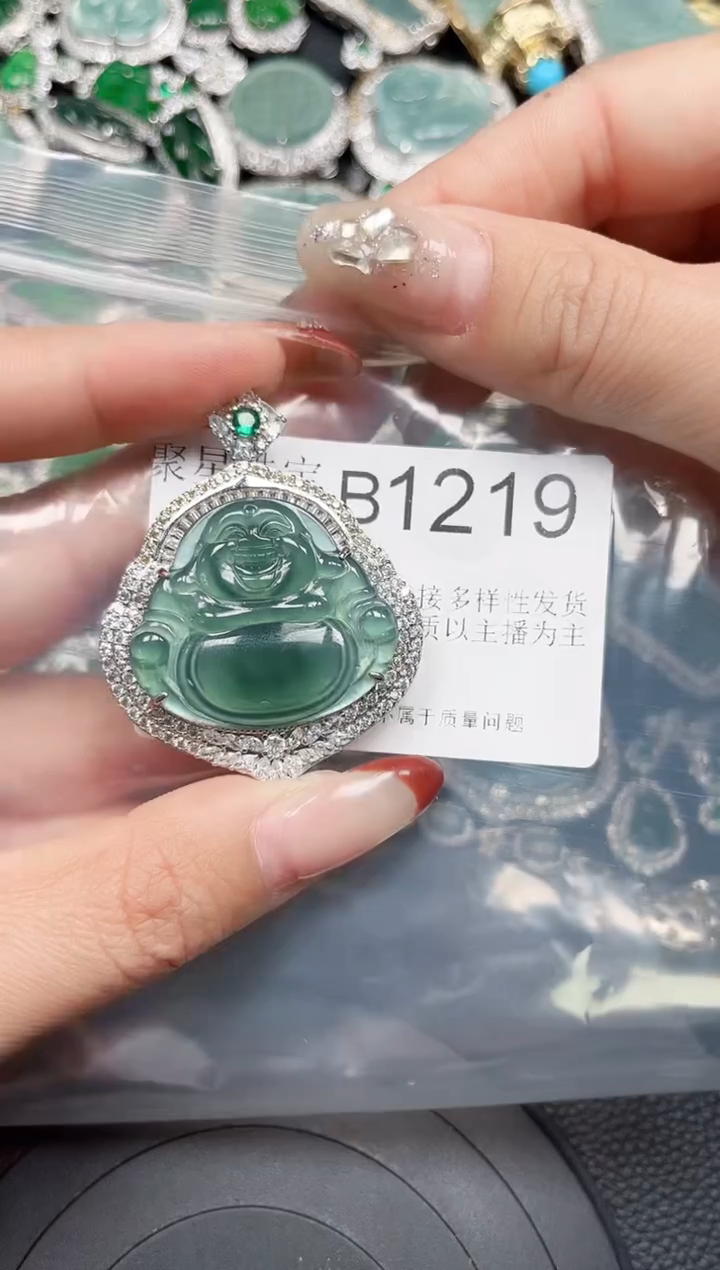 【闪购商品】翡翠颈饰未镶嵌赠皮绳1219