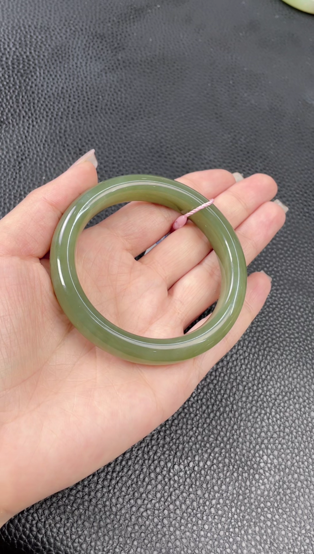 【闪购商品】和田玉未镶嵌手镯和田玉青海料湖水绿手镯59圈口