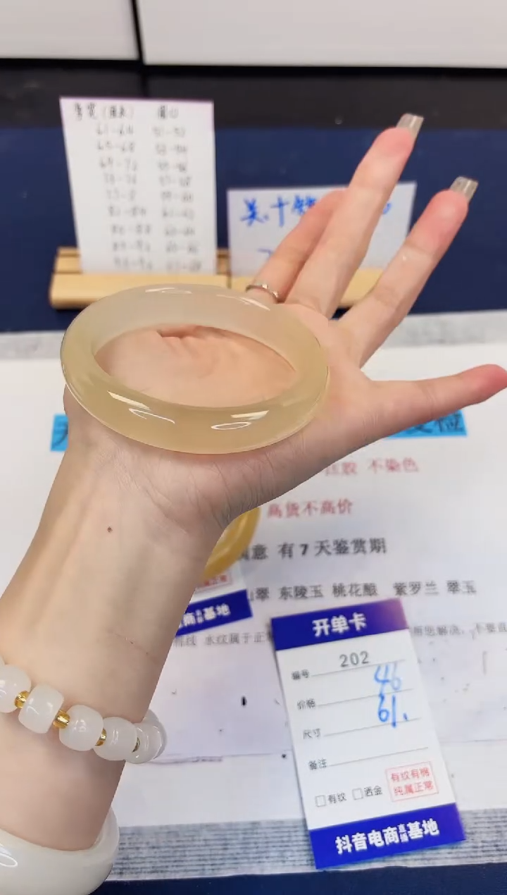 【闪购商品】石英质玉手镯未镶嵌202-财气镯-圈口61