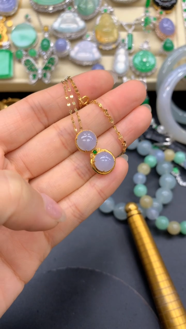 【闪购商品】翡翠颈饰18K金镶嵌248-中国好珍宝