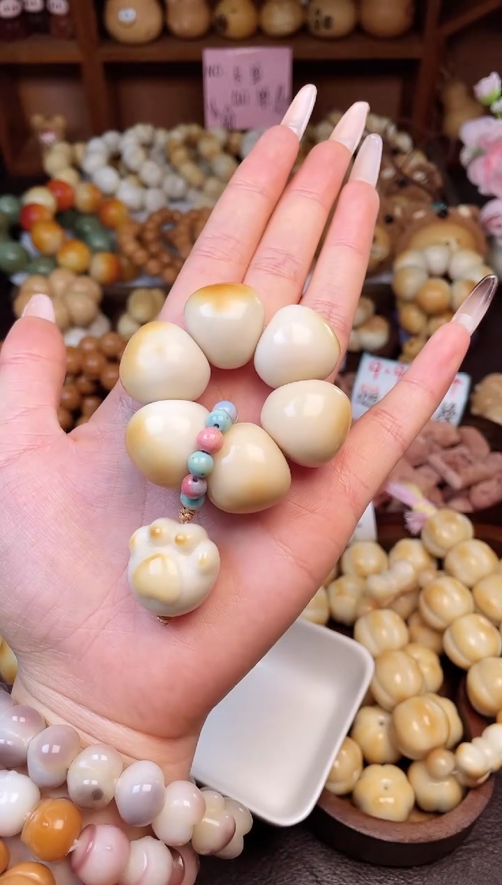 手串菩提根/象牙果Q水滴手捻
