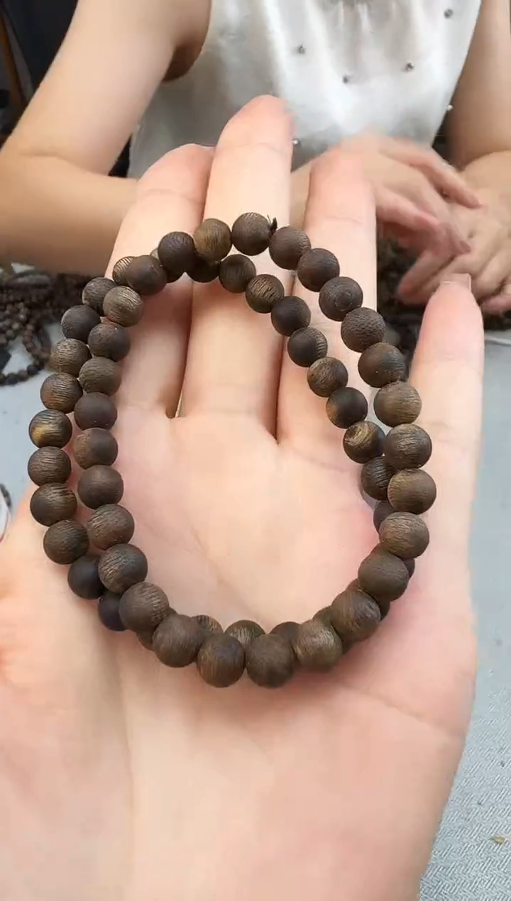 手串沉香07白奇沉水圆珠单圈多样性发一