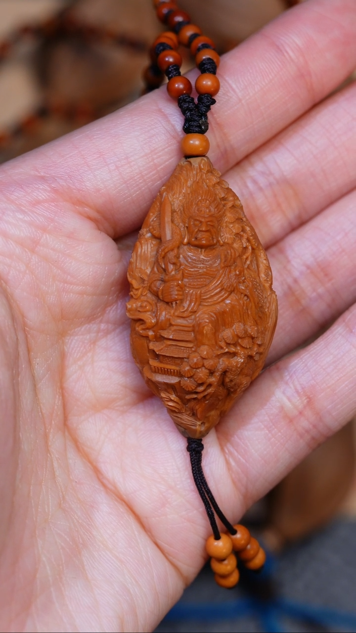 【闪购商品】橄榄核吊坠宋水官生肖鸡不动明王