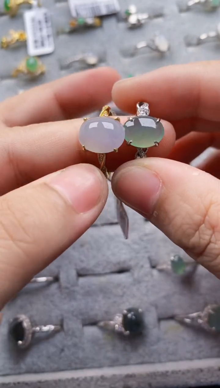 翡翠戒指银S925镶嵌999999   4