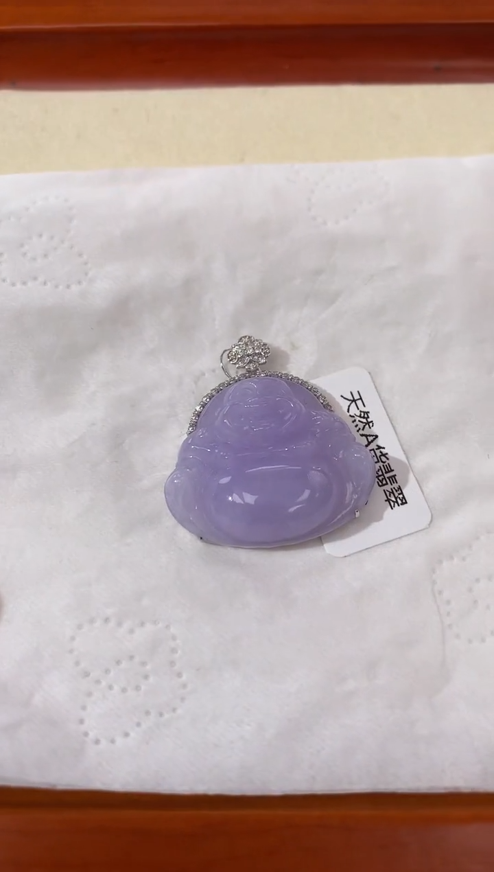 【闪购商品】翡翠颈饰18K金镶嵌天然缅甸a货翡翠