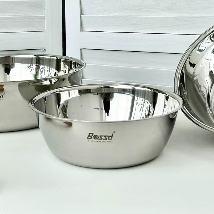 bossd博世德18/10不锈钢28CM加厚洗菜盆和面盘调料盆
