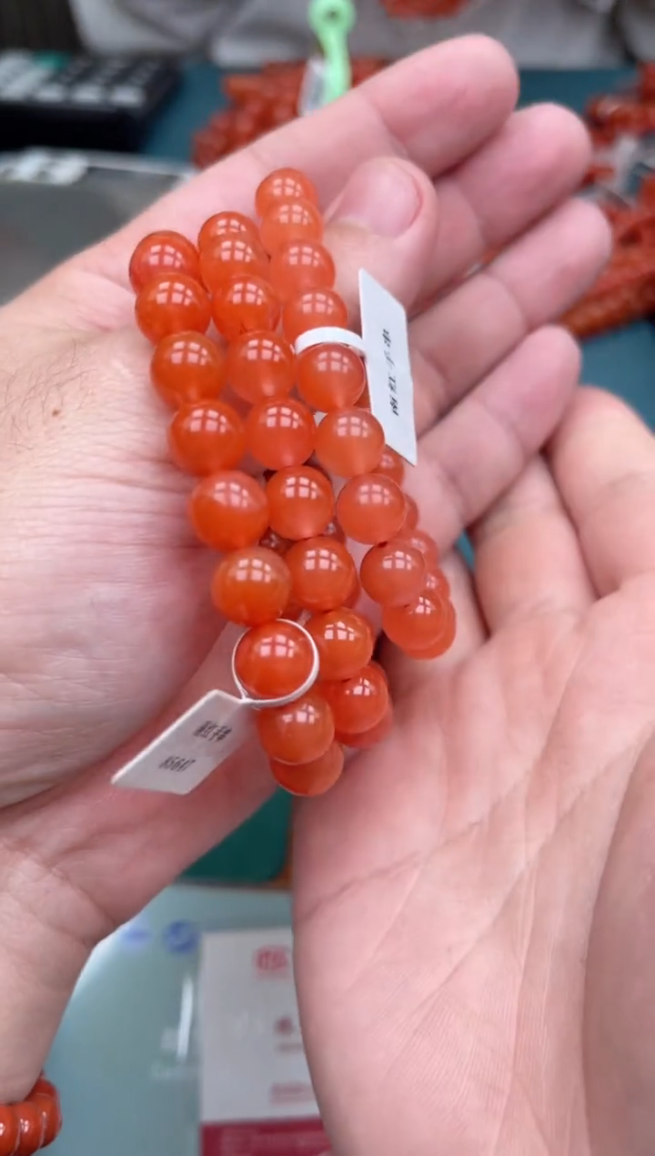 【闪购商品】南红玛瑙A03未镶嵌9mm冷水河单圈-多样性发一件