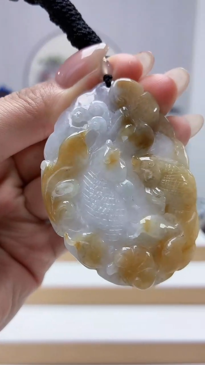 未镶嵌定制翡翠5160MM-毛货挂件52