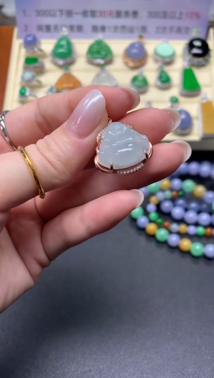 【闪购商品】翡翠吊坠(不含链)银S925镶嵌吊坠|150+30