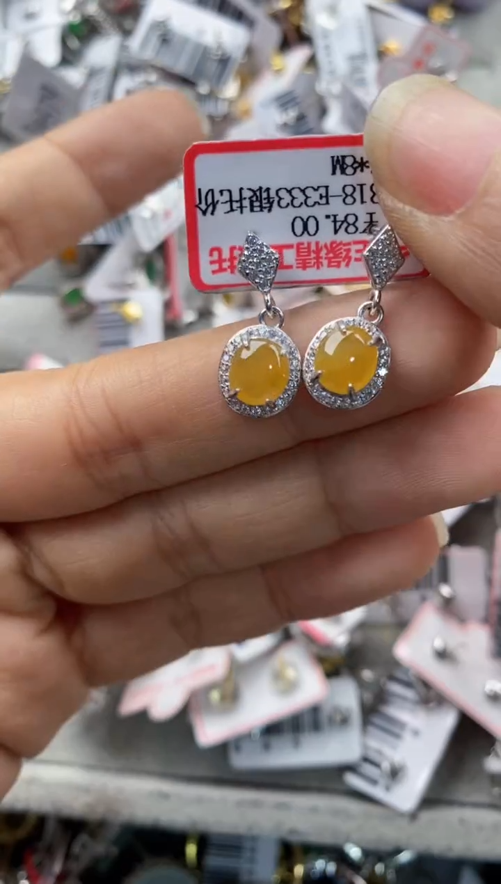 银S925镶嵌戒指翡翠11---9