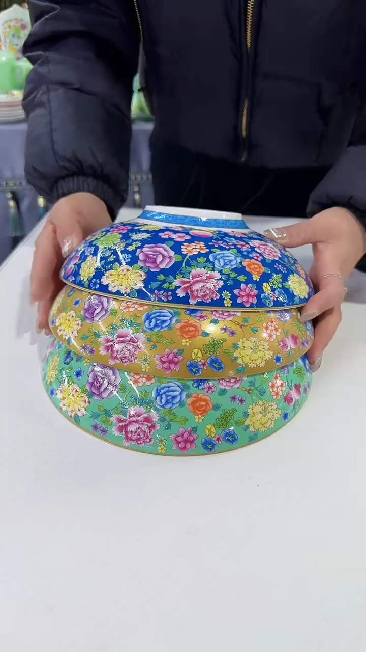 【闪购商品】瓷片景德镇元宝盘3个混色