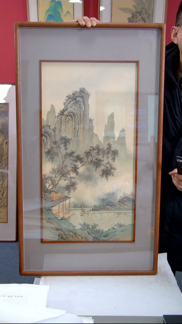 【闪购商品】国画丁奕《望景图》装裱92*52