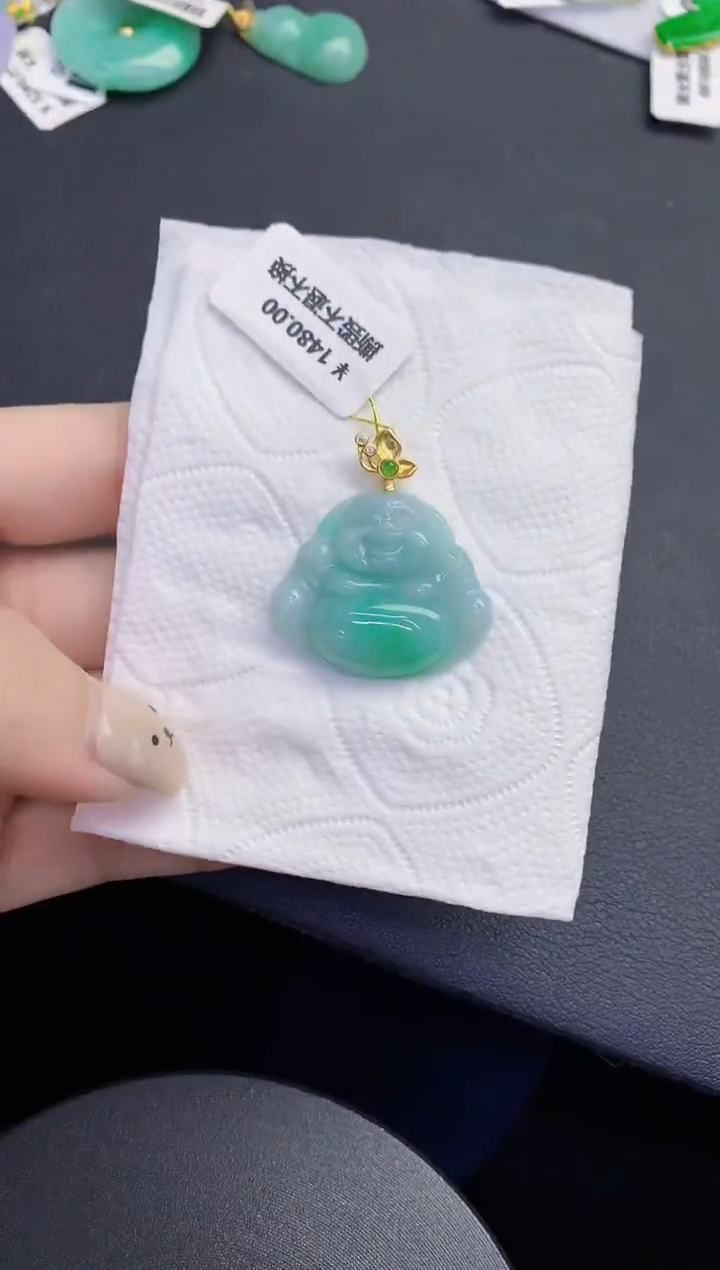 颈饰未镶嵌翡翠缅甸天然翡翠A货