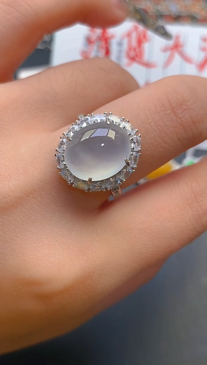 【闪购商品】翡翠耳饰银S925镶嵌天然A货翡翠1