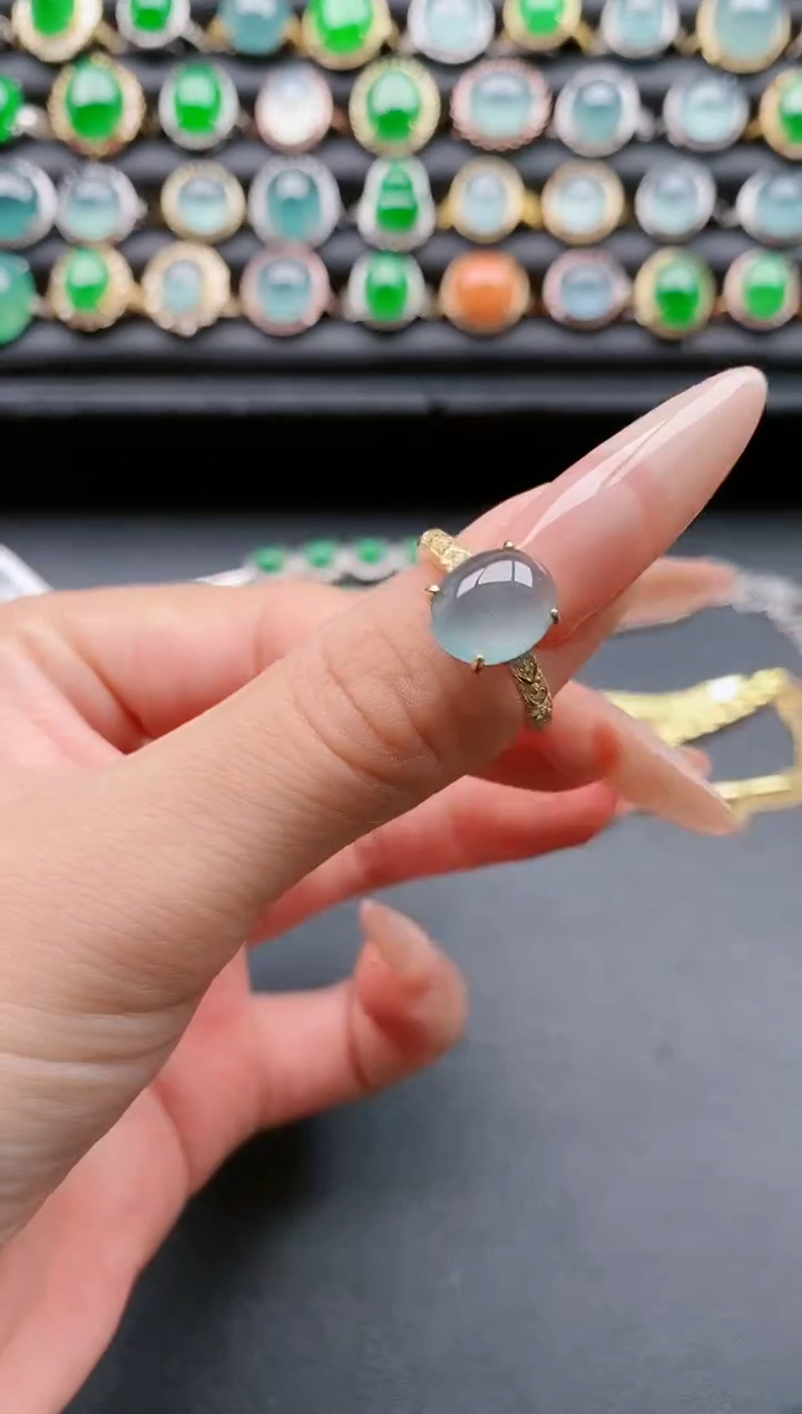 【闪购商品】翡翠戒指银S925镶嵌111111