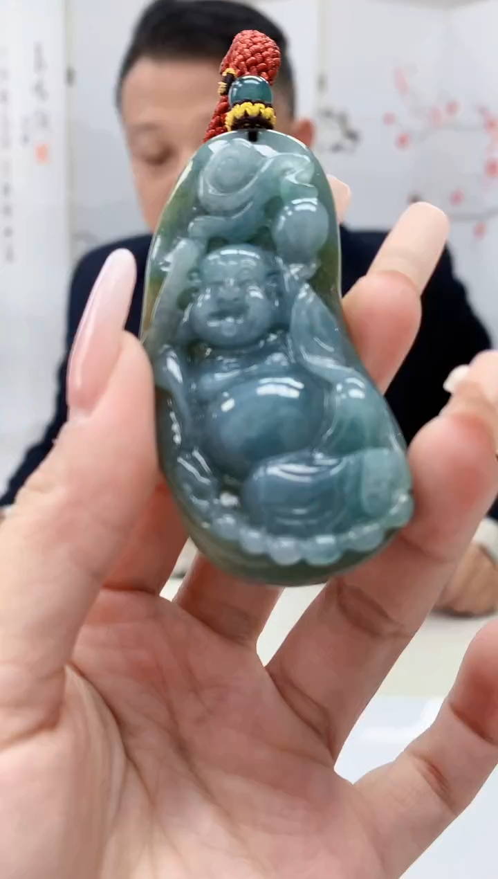 【闪购商品】定制翡翠未镶嵌4969lr-毛货挂件57