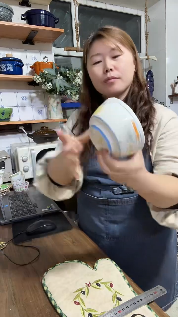 品牌陶瓷橙子5寸碗4个