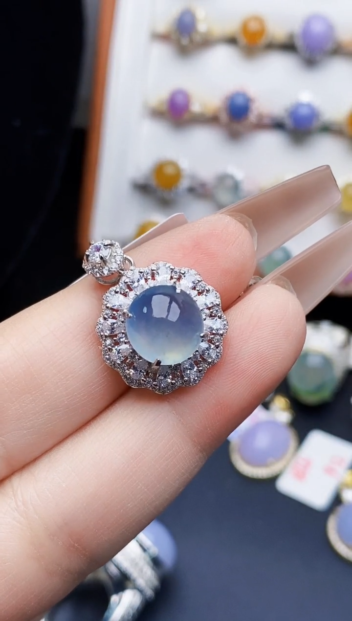 银S925镶嵌戒指翡翠0565