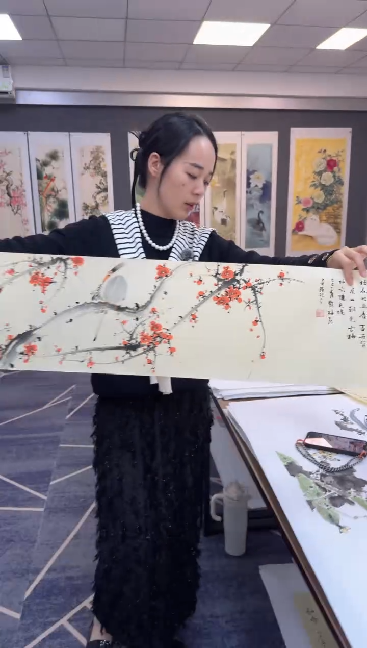 国画国画山水花鸟纯手绘