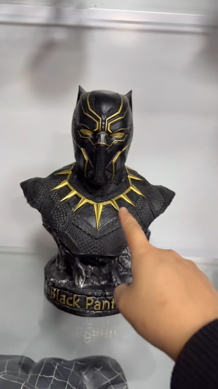 树脂摆件 黑豹胸像