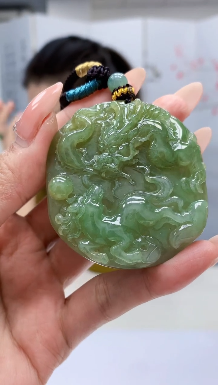 【闪购商品】定制翡翠未镶嵌4902MM-毛货挂件55
