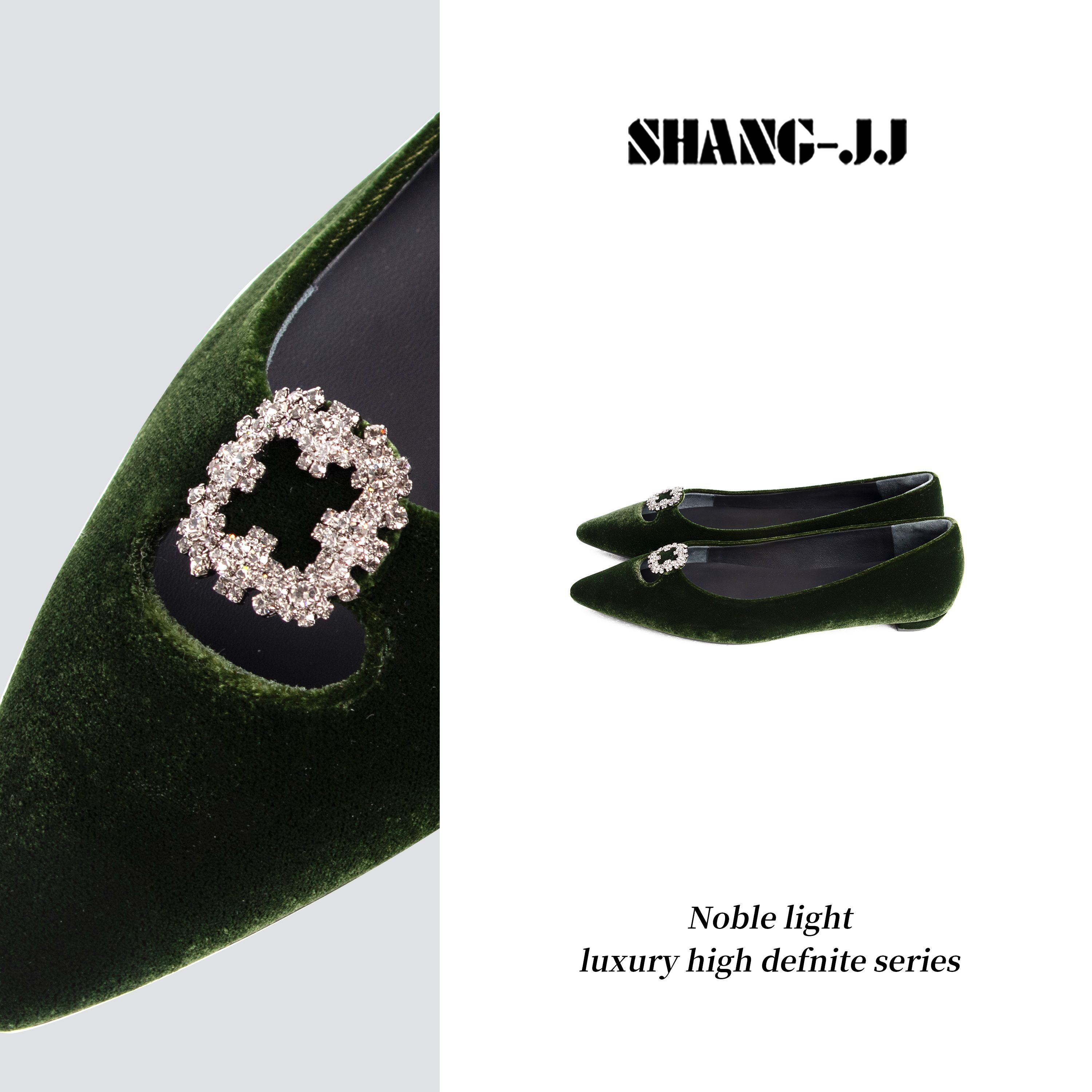SHANG-JJ【气质出行】25ss新款真皮平底时尚尖头芭蕾舞鞋q133757p