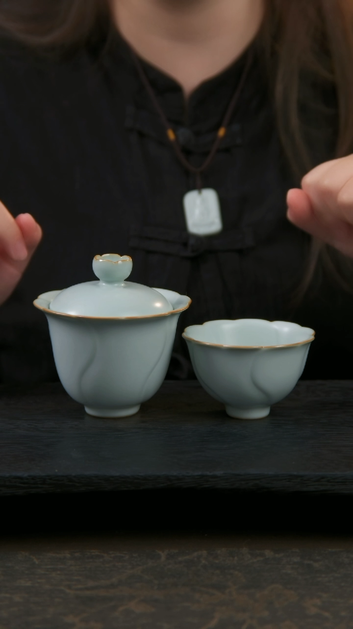 【闪购商品】杯花满堂盖碗1+水云杯1组合