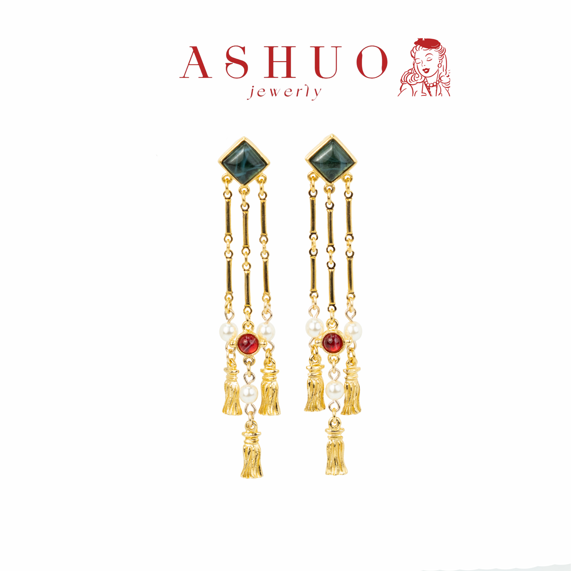 铜合金耳饰 阿烁中古BA as10551