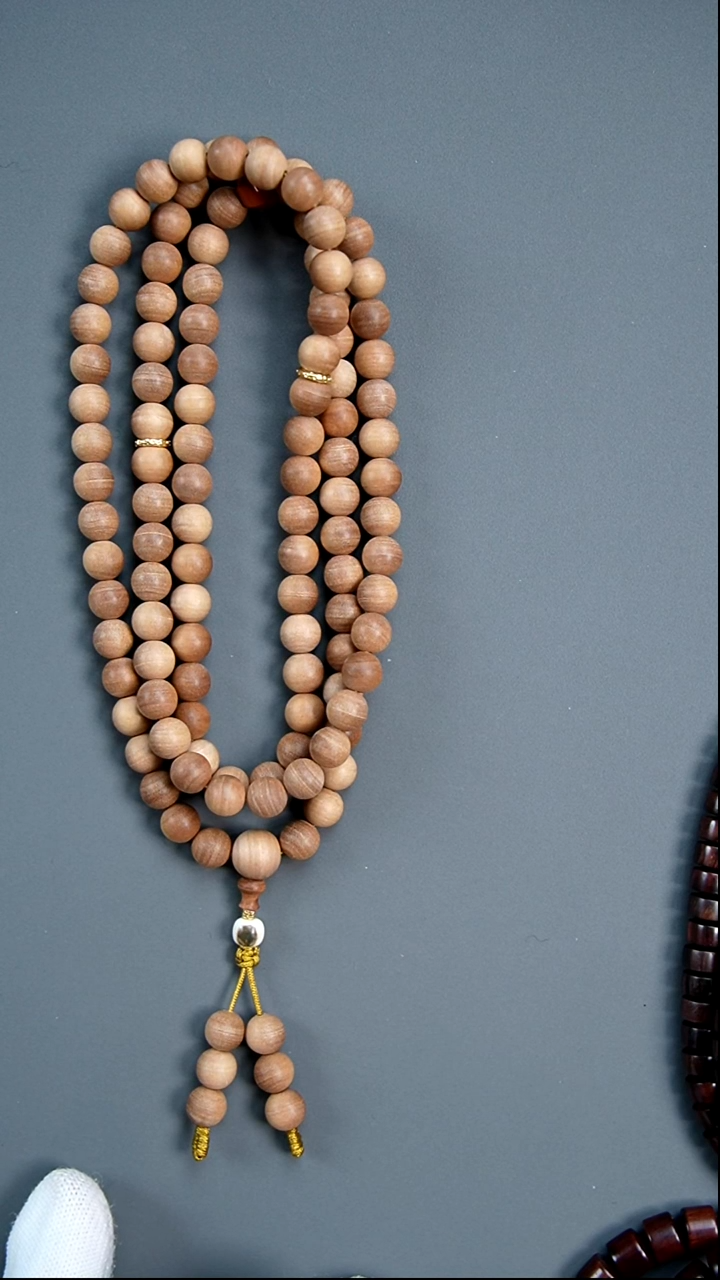 檀香木手串/手链淡*印度迈索尔黑肉老山檀供奉老料0.8mm特价补贴