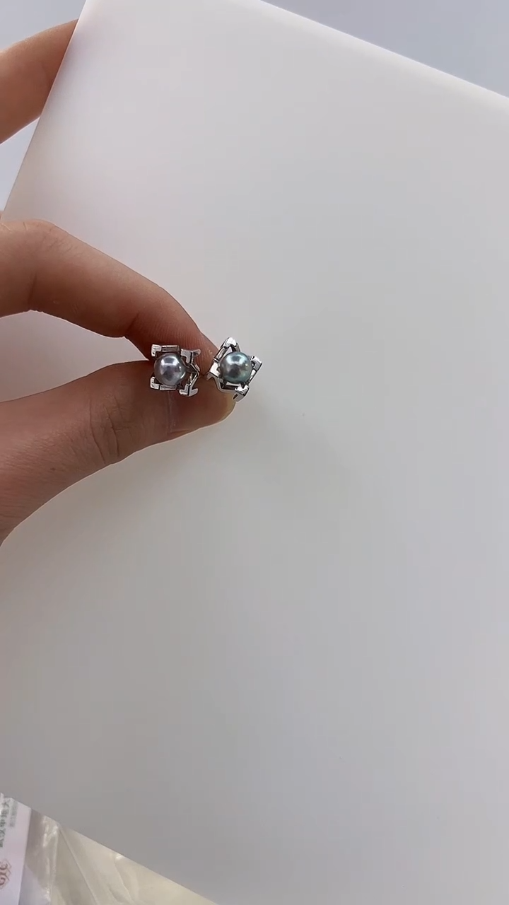 【闪购商品】银S925镶嵌海水珍珠DA耳钉@@v151