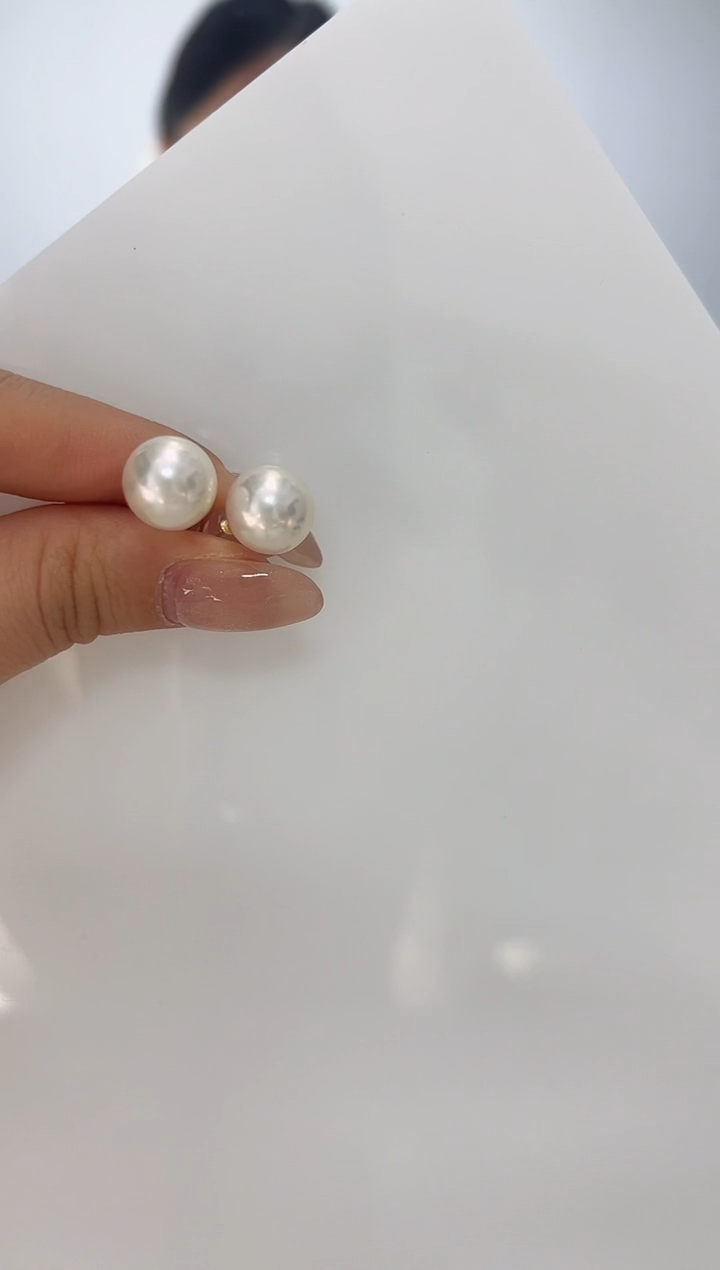 【闪购商品】淡水珍珠DA18K金镶嵌耳钉 11 SS201