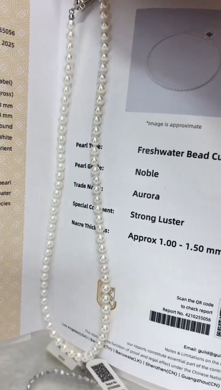 【闪购商品】淡水珍珠DA未镶嵌项链带大证 5 SS159