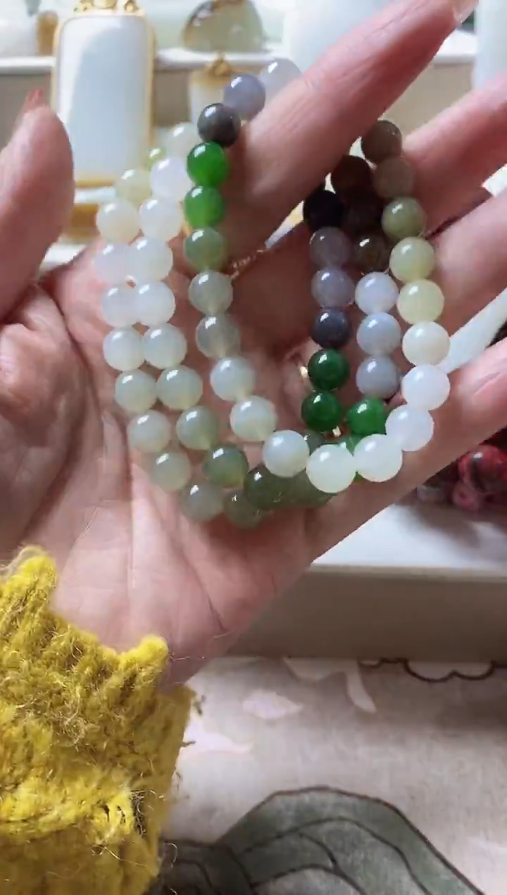 颈饰未镶嵌和田玉手串