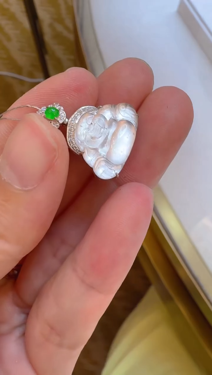 翡翠18K金镶嵌吊坠(不含链)多样性团购发一件