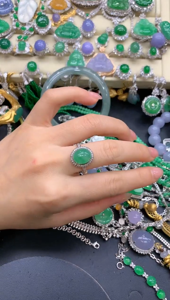 【闪购商品】翡翠戒指18K金镶嵌327-中国好珍宝