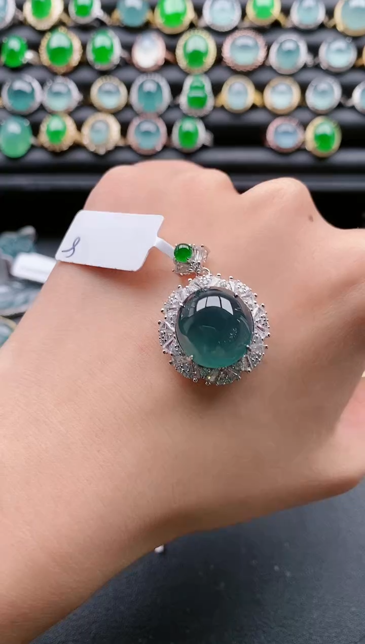 【闪购商品】翡翠戒指银S925镶嵌11111