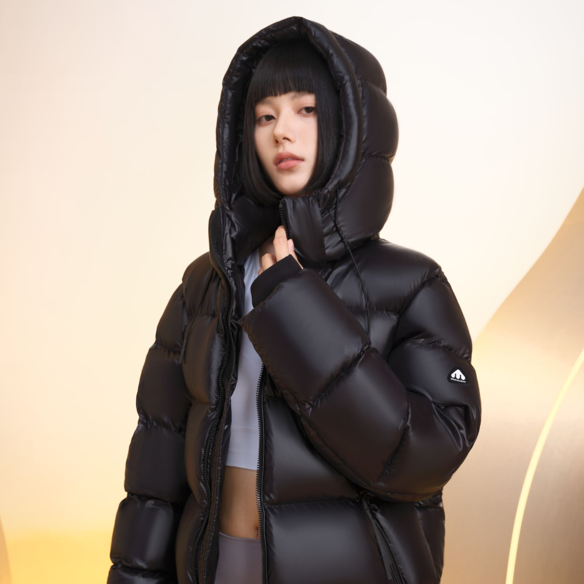 美力城羽绒服男女白鹅绒外套加厚保暖连帽休闲情侣款面包服113
