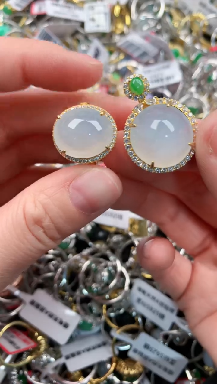 银S925镶嵌戒指翡翠333    6