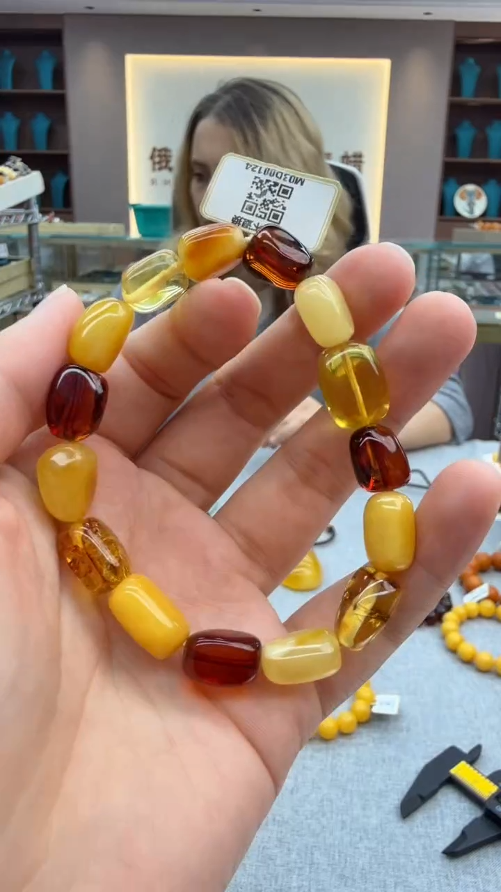 手链琥珀未镶嵌379秒拍号 假一罚三