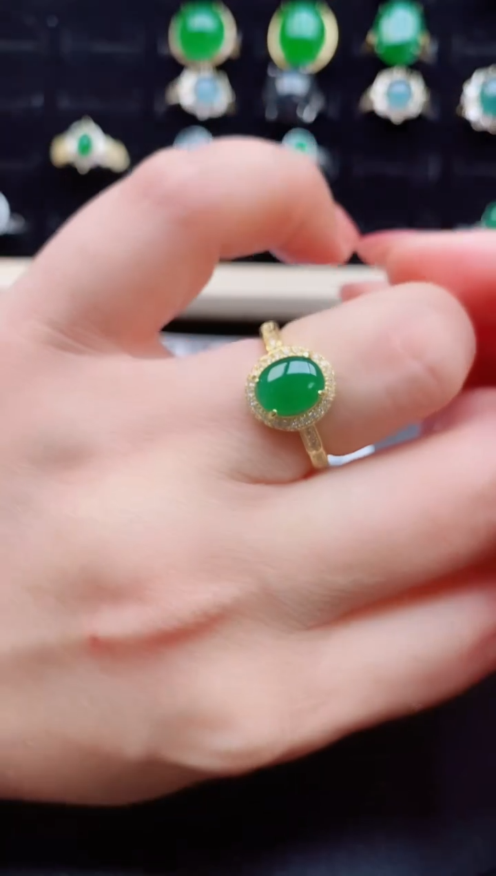 【闪购商品】翡翠戒指银S925镶嵌1212