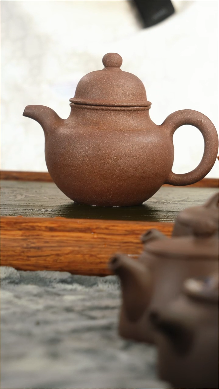 茶壶紫砂桃花泥光塑多球