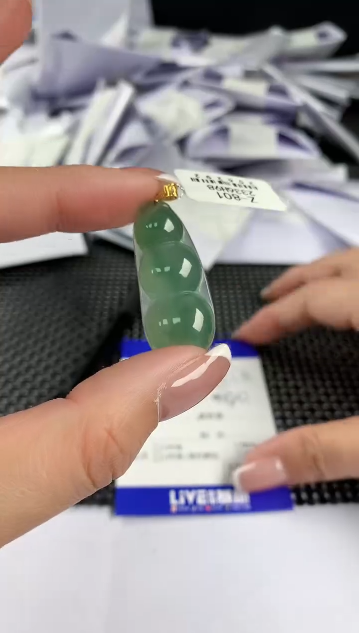 【闪购商品】翡翠颈饰18K金镶嵌翡翠63