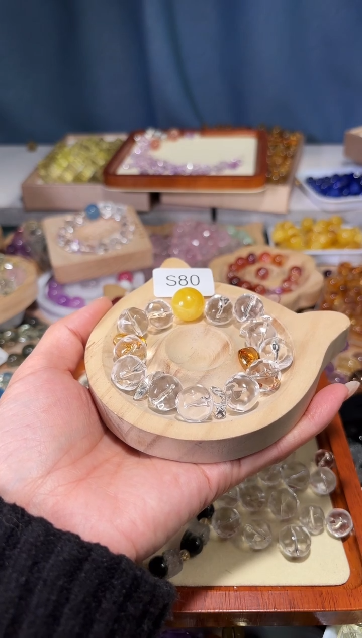 未镶嵌手串水晶土***6S80菠萝珠蜜蜡diy手串拍10