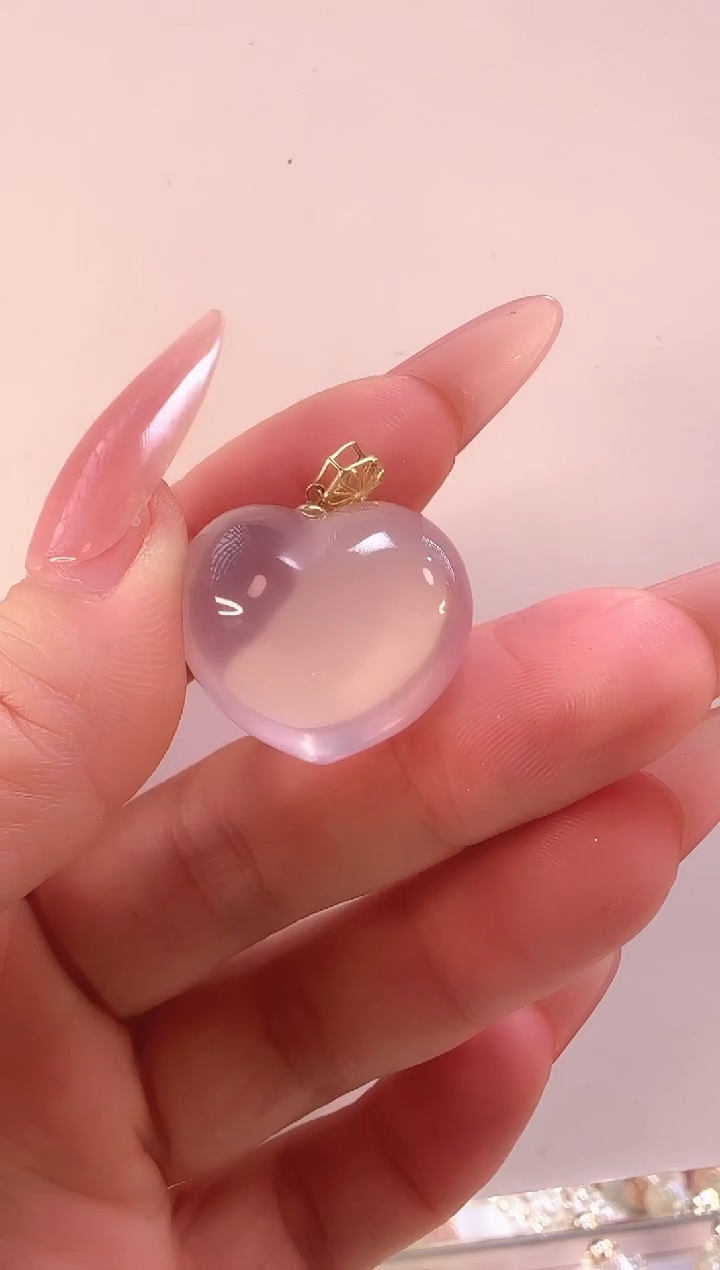 颈饰18K金镶嵌水晶家*徐挂饰