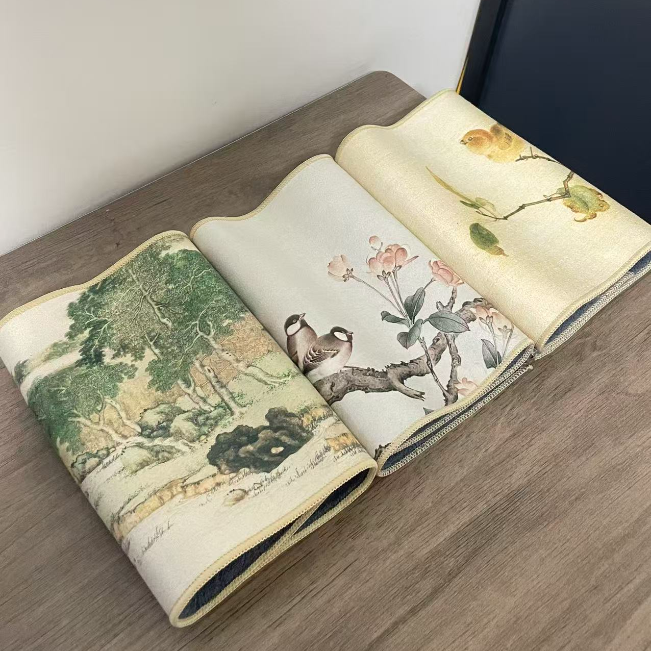 （拍一发三）麂皮绒中式吸水养壶巾国风复古茶垫38*18高档家用茶道