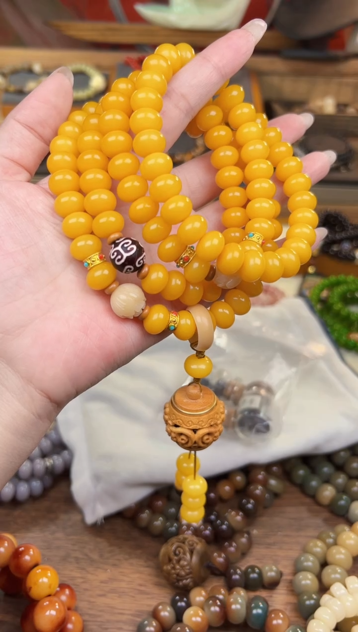 【闪购商品】菩提根/象牙果手串黄菩提香囊108颗+3香