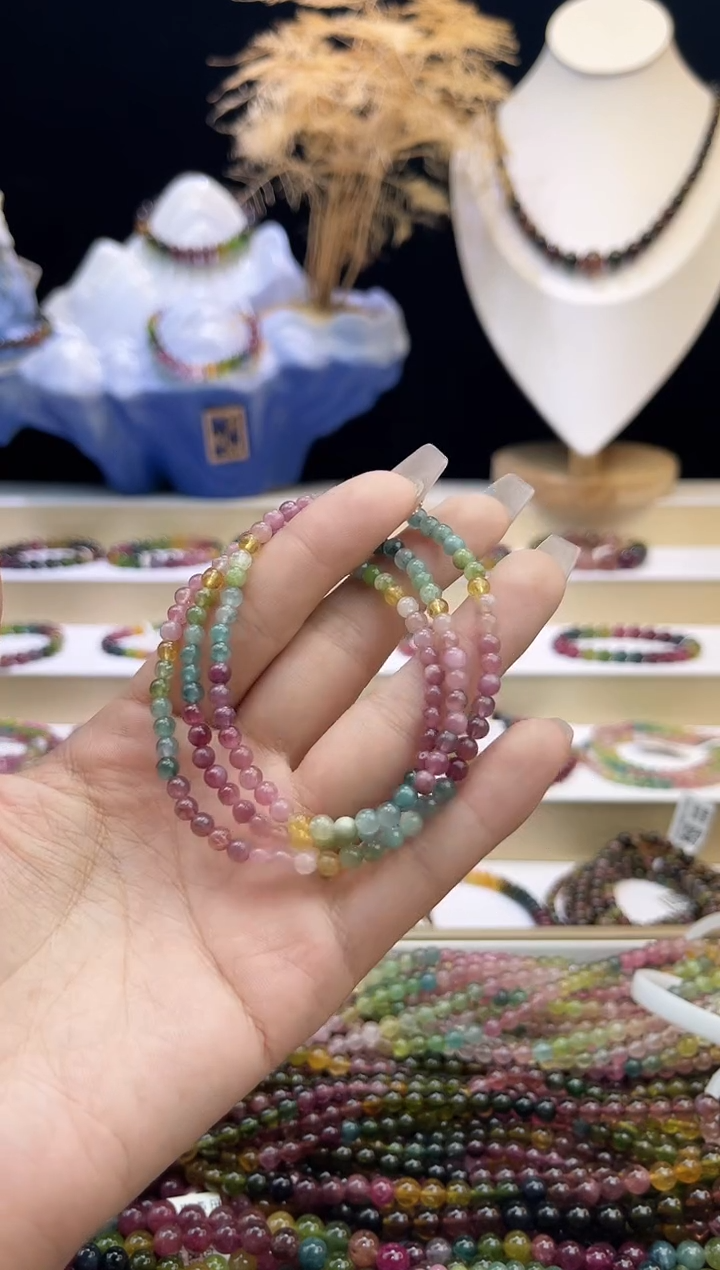 【闪购商品】碧玺/未镶嵌4mm+碧玺多圈多样性发货